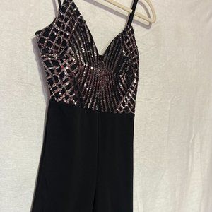 Sequin Silver & Black Jumper